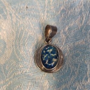 SS Blue Opal Pendant
